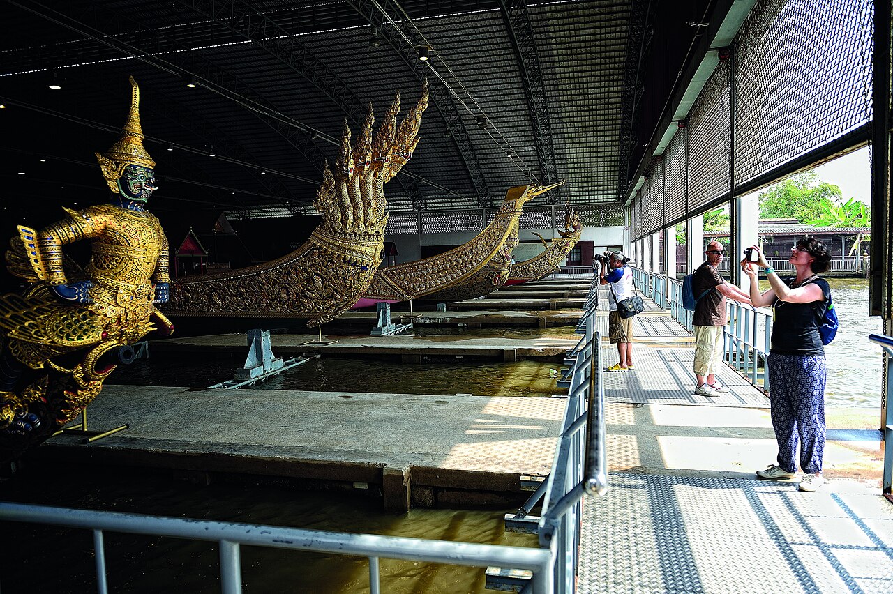 Naga pendant — The National Museum of Royal Barges is located at 80/1 on a on a bank of Bangkok Noi canal in Siriraj subdistrict, Bangk
