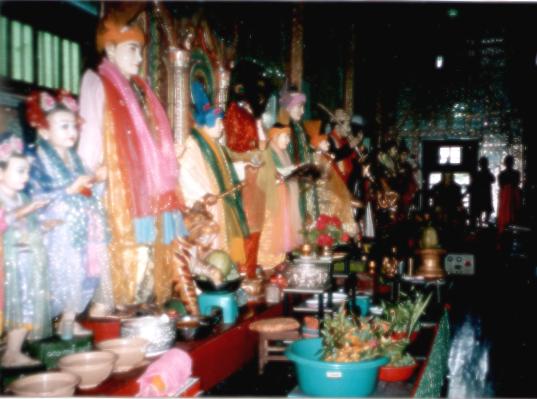 Nat figure (Burmese spirit-deity) — 'Nats' (ghost figures) on Mount Popa, Myanmar.