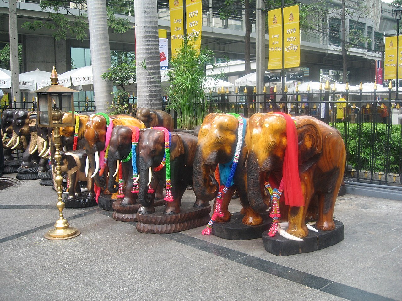Four-faced Brahma pendant — Erawan Shrine, Bangkok.