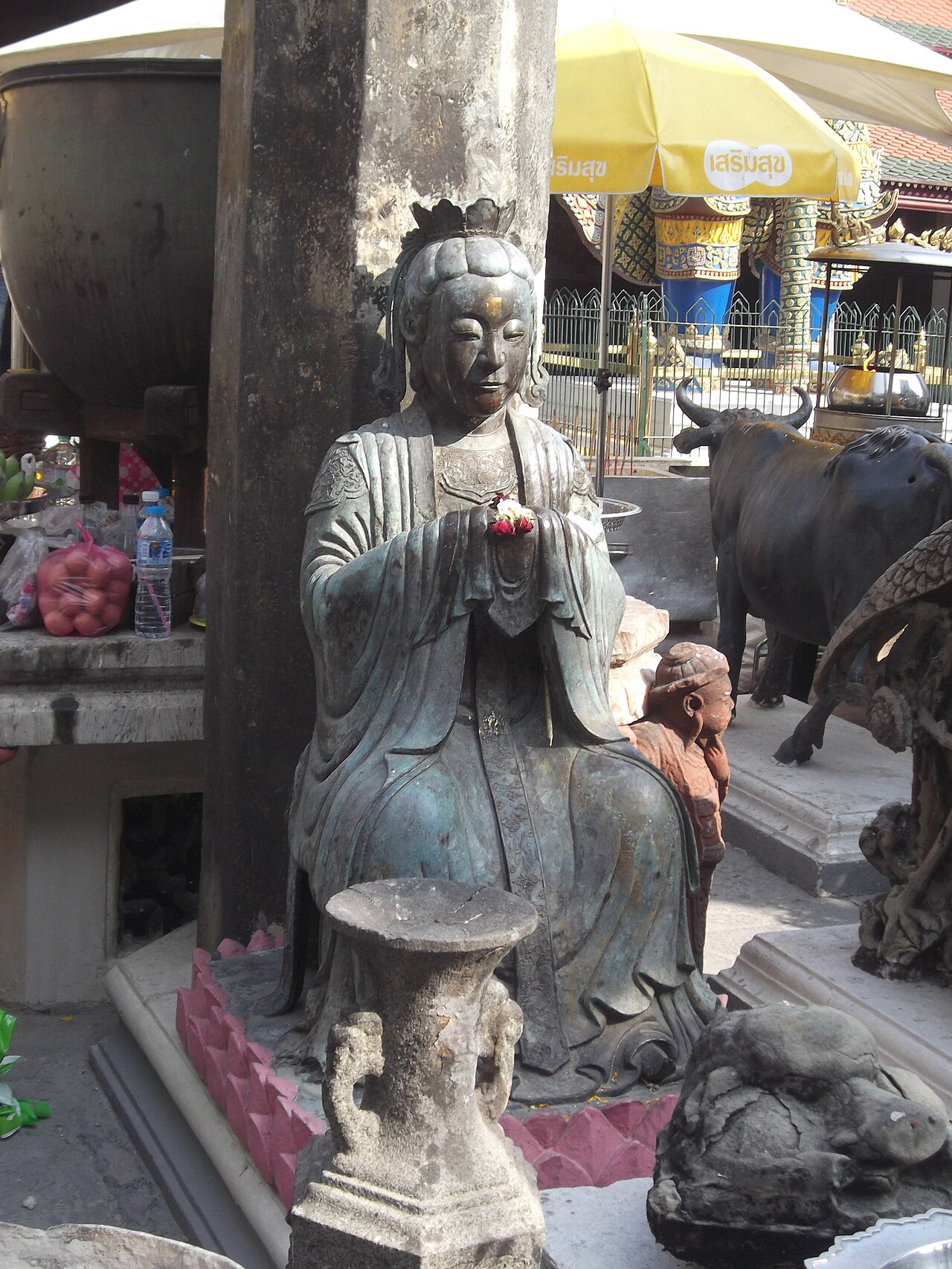 Guanyin pendant — This is a photo of a monument in Thailand identified by the ID