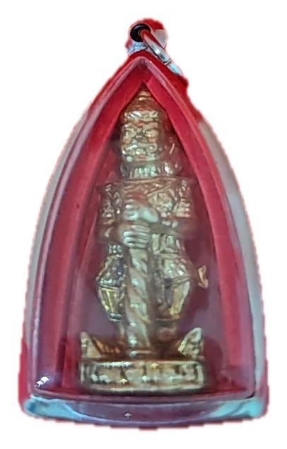 รูปหล่อยืน เลี่ยมซุ้ม · Standing cast figure in an arched case