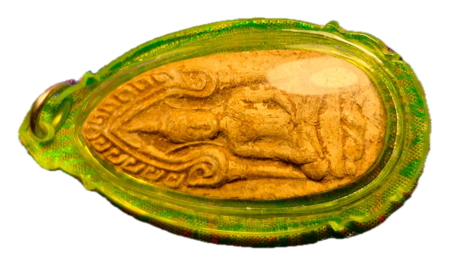 พระผงรูปไข่ กรอบเขียว · Oval powder tablet, green frame