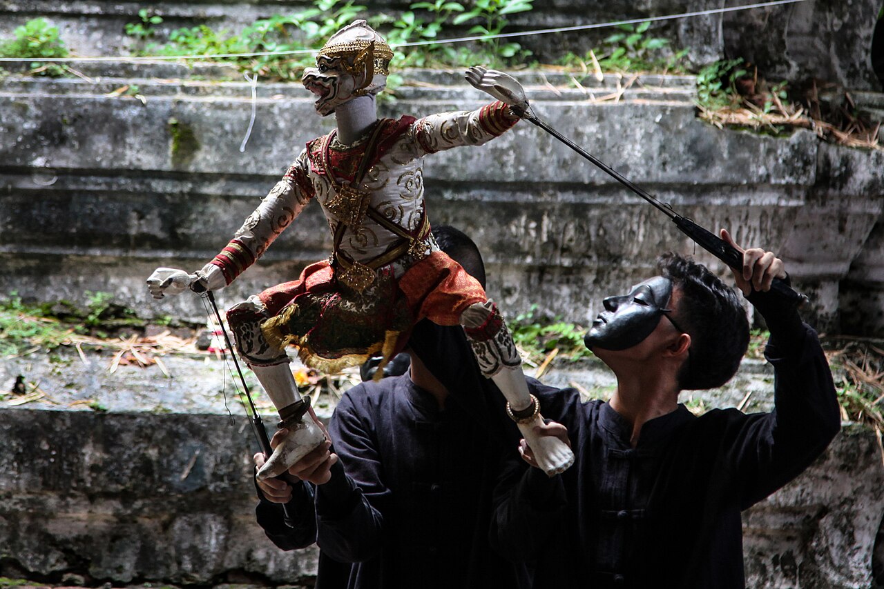 Hanuman figure — tradition Thai's puppet dancing.Performed in part to Hanuman(monkey)first solider of Ram in love with Suwanmatcha (fish)