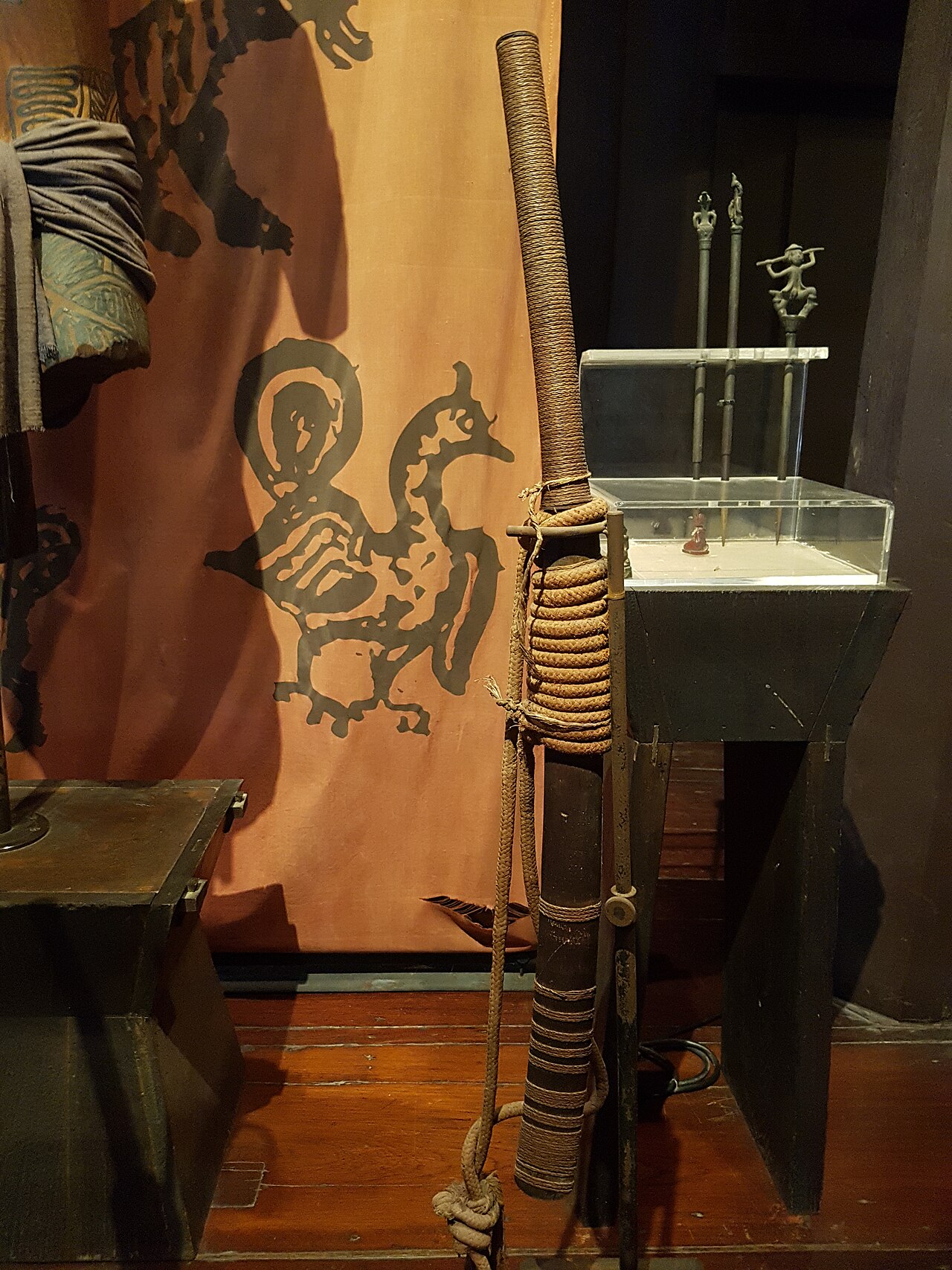 In (Burmese cabalistic square) — * Place: Siam Society Headquarters, Bangkok, Thailand.
Items: Traditional swords and yantra tattooing needles.