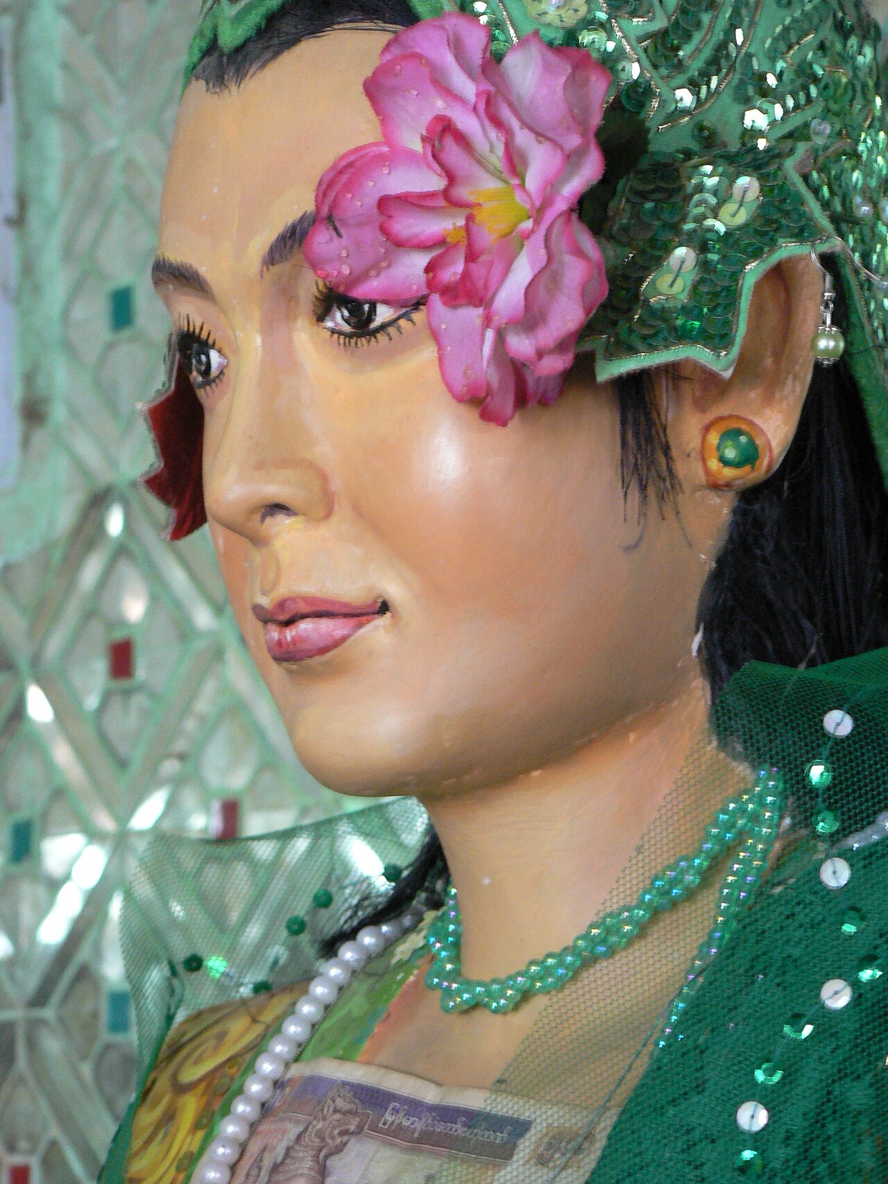 Nat figure (Burmese spirit-deity) — female nat, Mount Popa, Myammar
