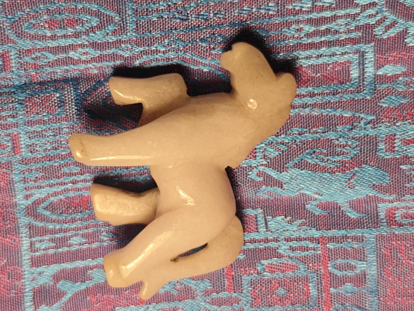 Pink jade horse, photograph 1