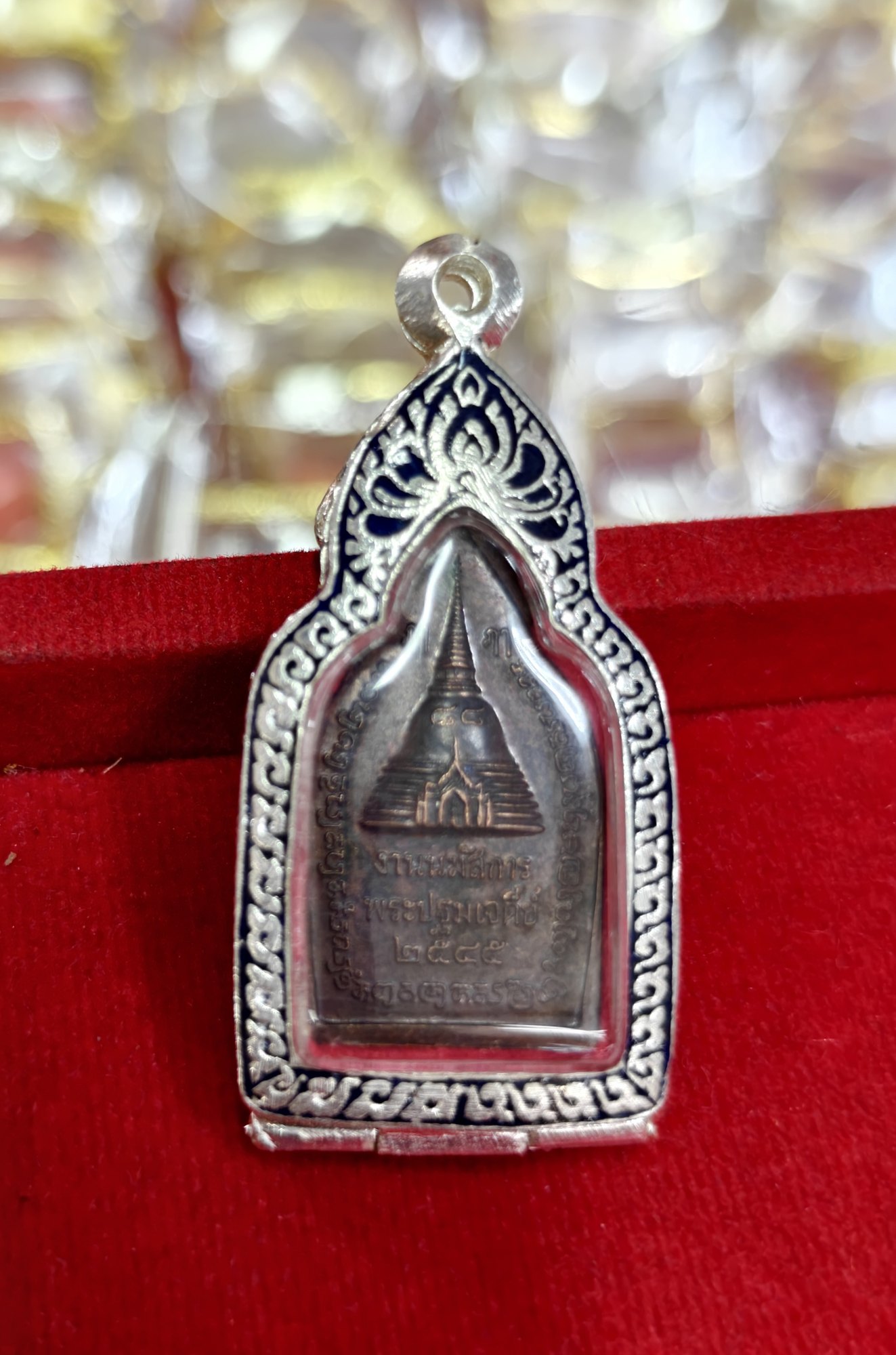 Monday Buddha tablet in an enamel frame, photograph 4