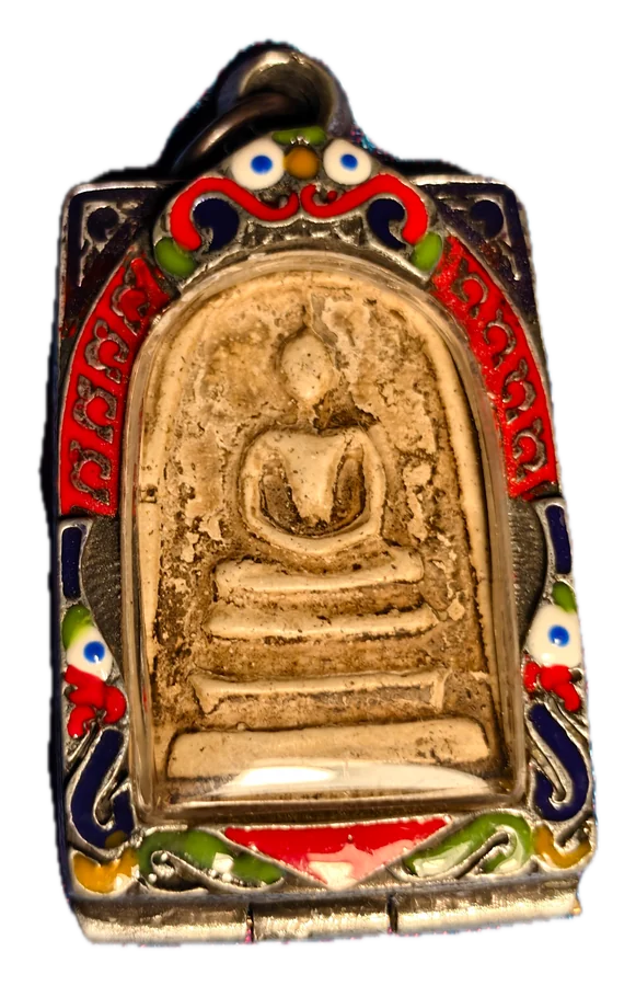พระสมเด็จ กรอบลงยา · Somdet in an enamel frame
