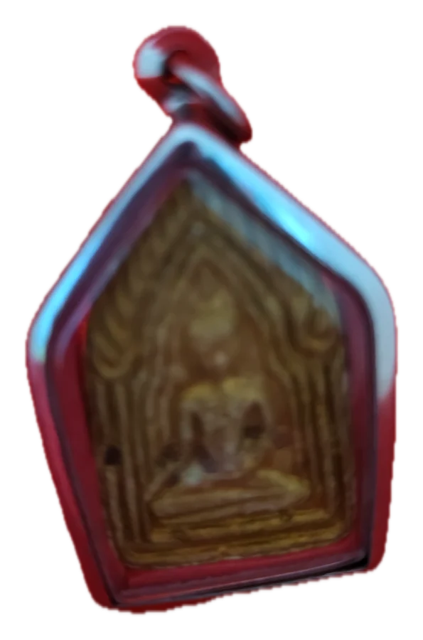 พระพิมพ์ห้าเหลี่ยม เนื้อสีน้ำตาล · Pentagonal tablet, brown
