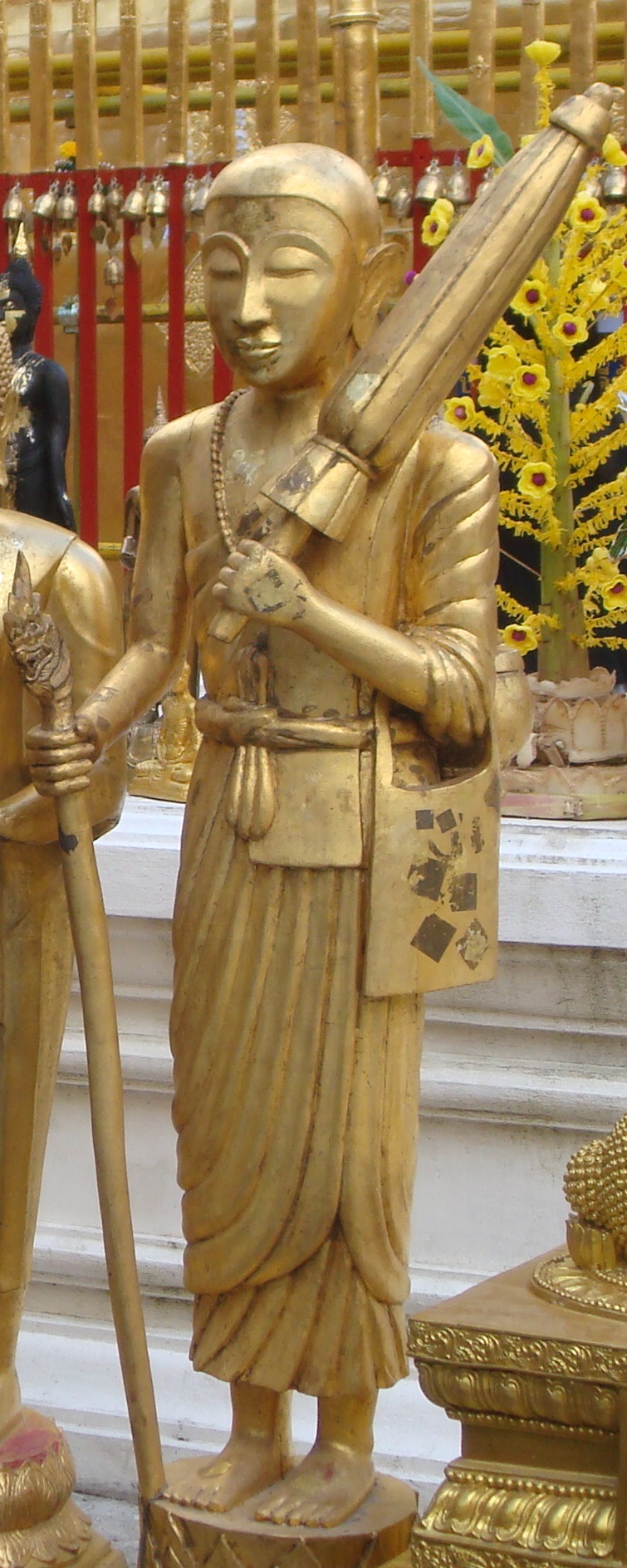 Phra Siwali (the never-hungry monk) — Statue of Sivali Thera, one of arhat and disciple of Gautama Buddha. Cropped from File:Wat_Phra_That_Doi_Suthep7.JPG