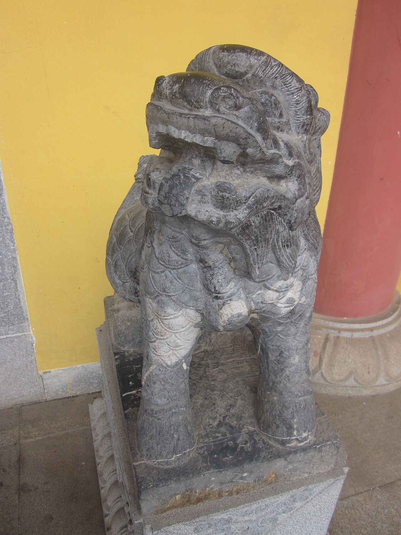 Pixiu (wealth beast) pendant — A Pixiu at Xixin Chan Temple.