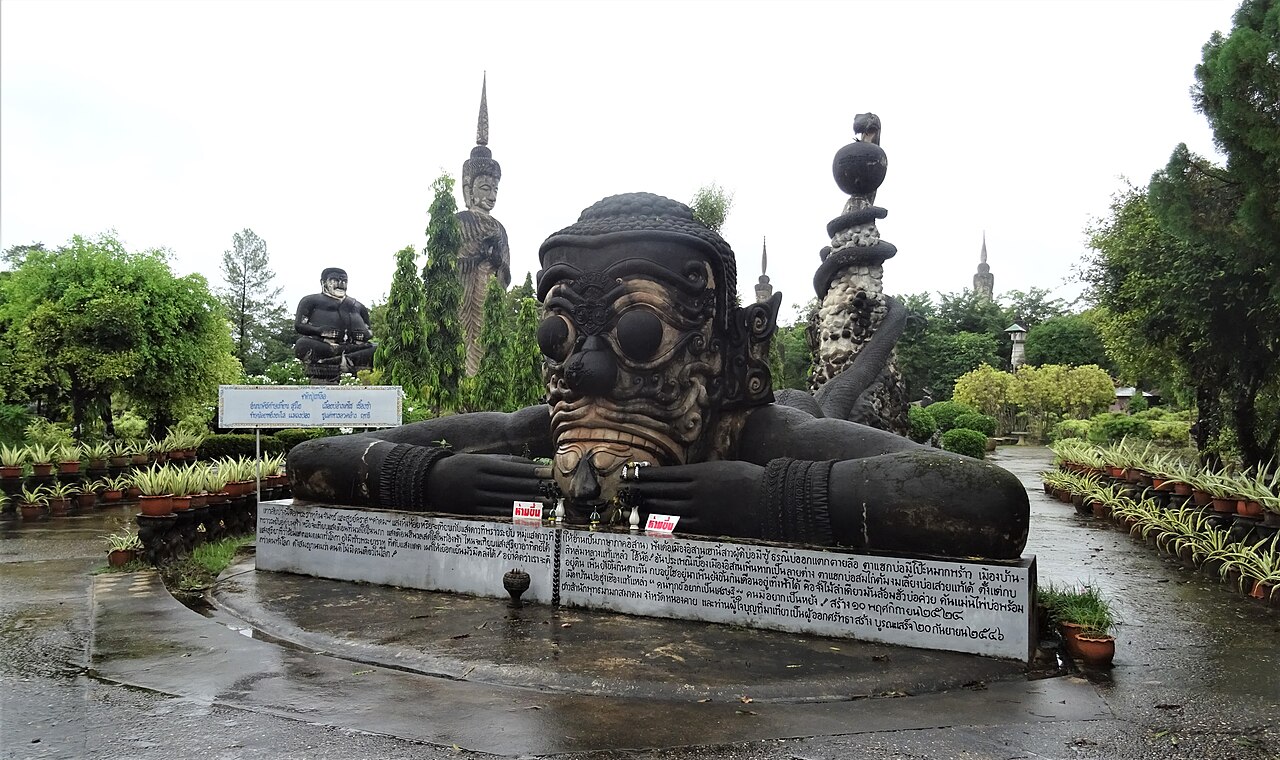 Phra Rahu (the eclipse-swallower) — Sala Keoku in Nong Khai.