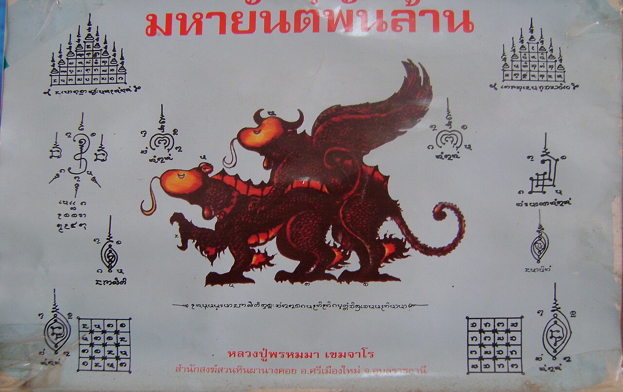Pha yan (yantra cloth) — Photo of มหายันต์พันล้าน Yantric diagrams