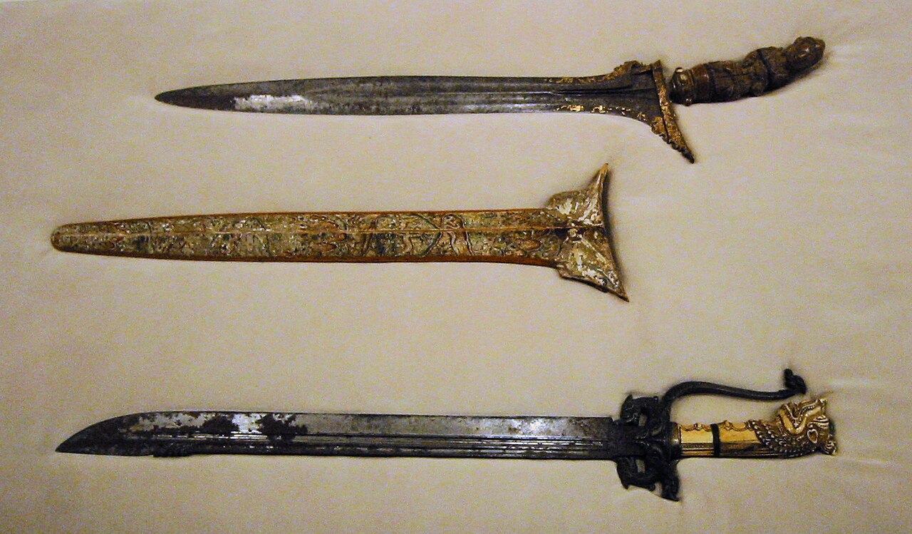 Keris / kris (the heirloom dagger) — Kris and Kastane (acquired in the Philippines), presented by Hasekura to Date Masamune upon his return. Sendai City Muse