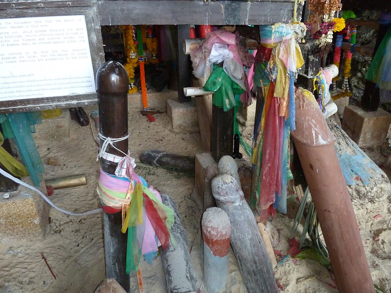 Palad khik (phallic waist charm) — Phra Nang cave, Phra Nang beach, Rai Leh (Railay) Pennisula, Krabi, Thailand