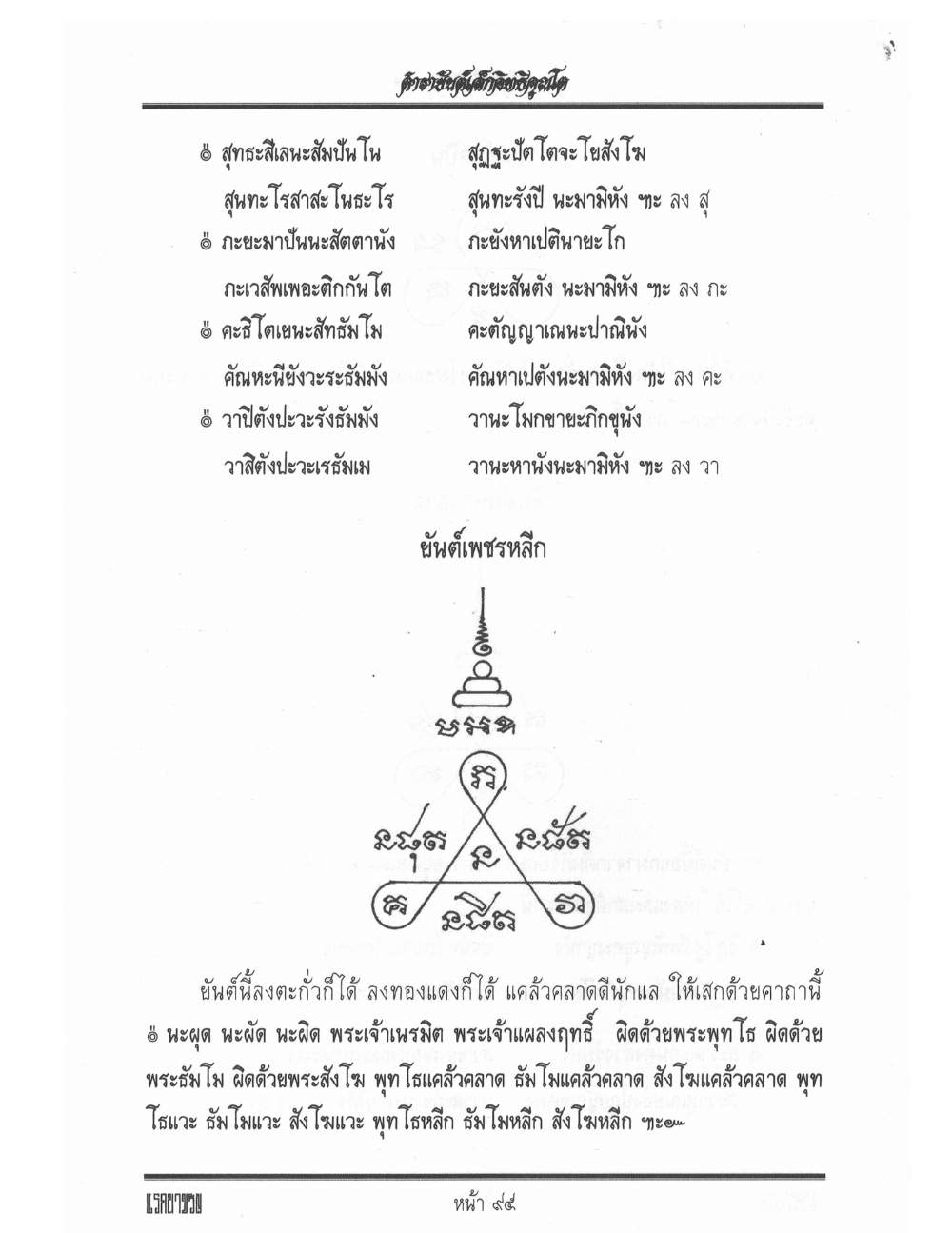 Yantra Inscription Formulas Khom Thai, PDF page 104 — original scan