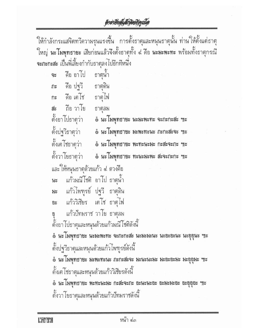 Yantra Inscription Formulas Khom Thai, PDF page 52 — original scan