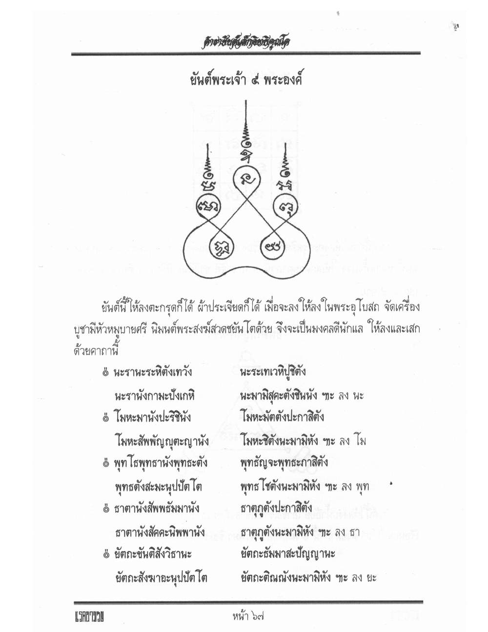 Yantra Inscription Formulas Khom Thai, PDF page 76 — original scan