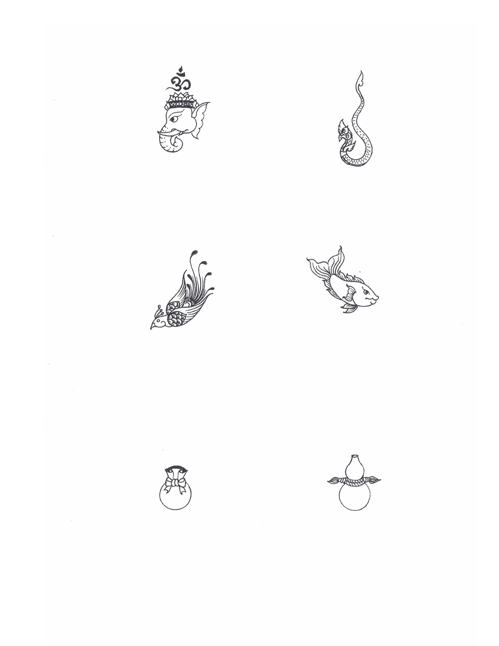 Sak Yant Stencils For Tracing, PDF page 62 — original scan