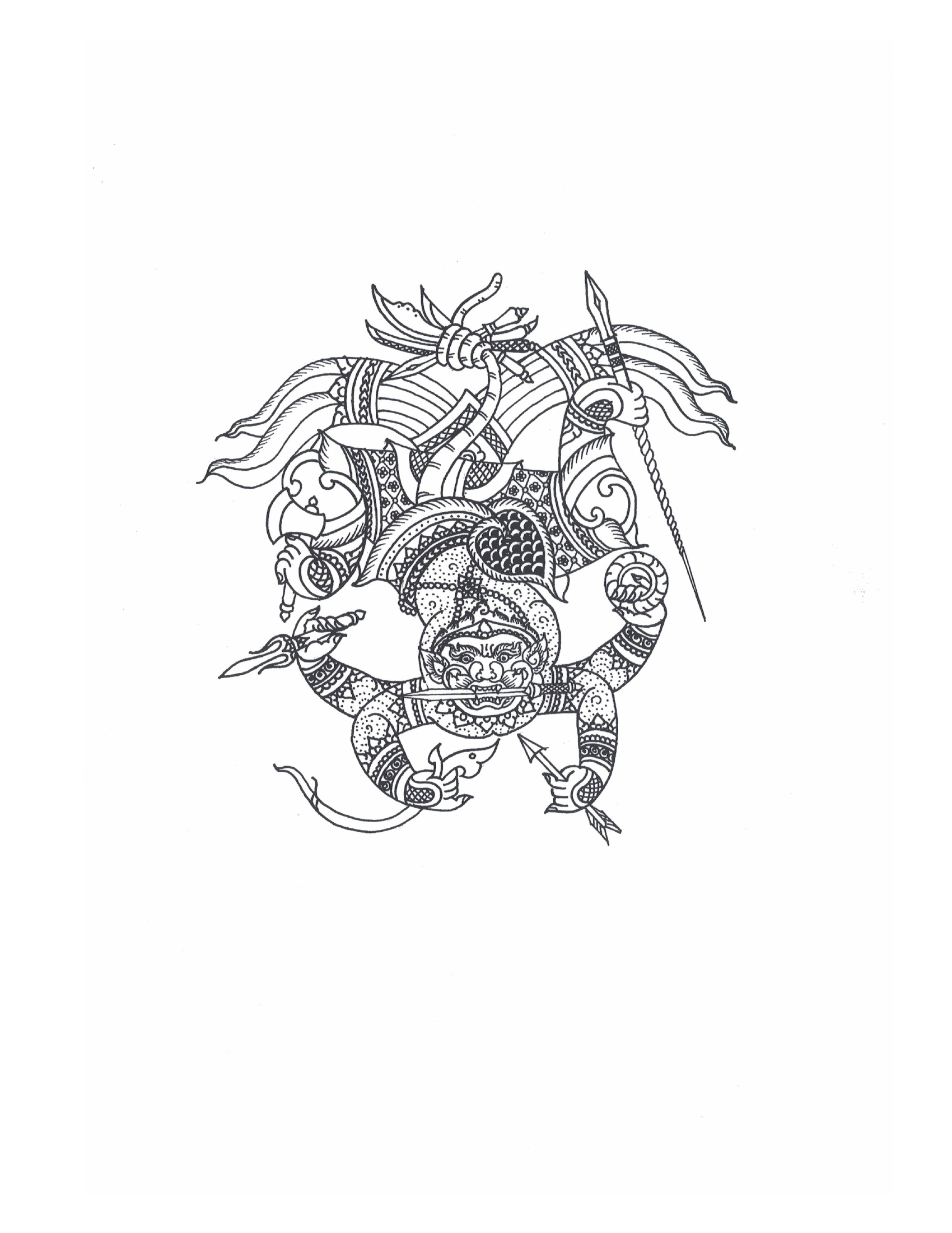 Sak Yant Stencils For Tracing, PDF page 88 — original scan