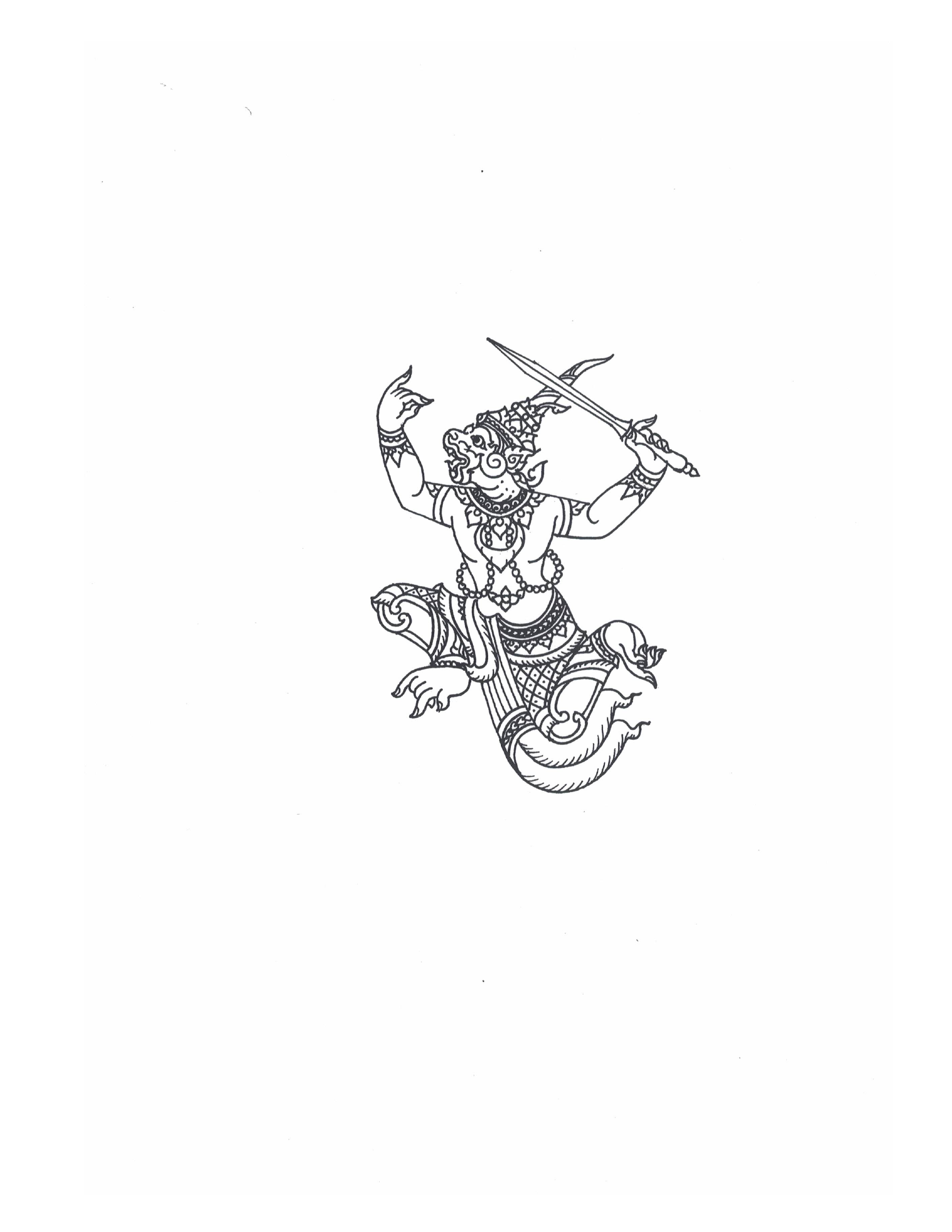 Sak Yant Stencils For Tracing, PDF page 91 — original scan
