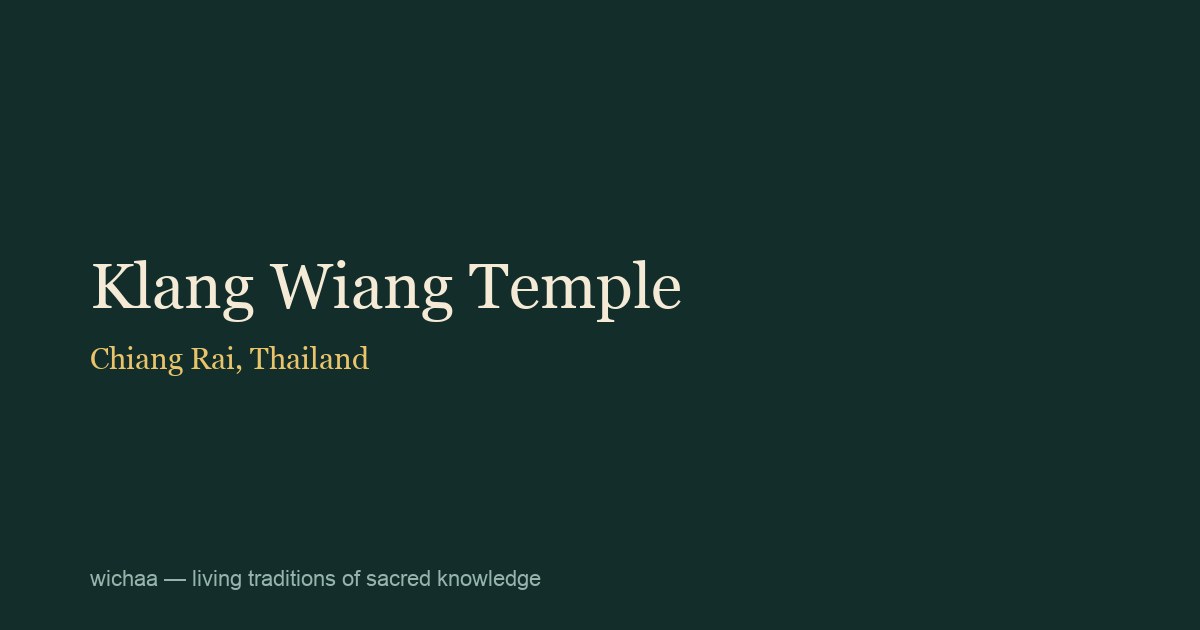 Klang Wiang Temple
