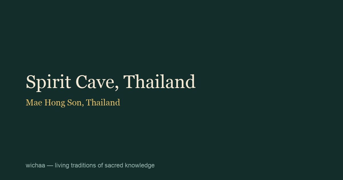 Spirit Cave, Thailand