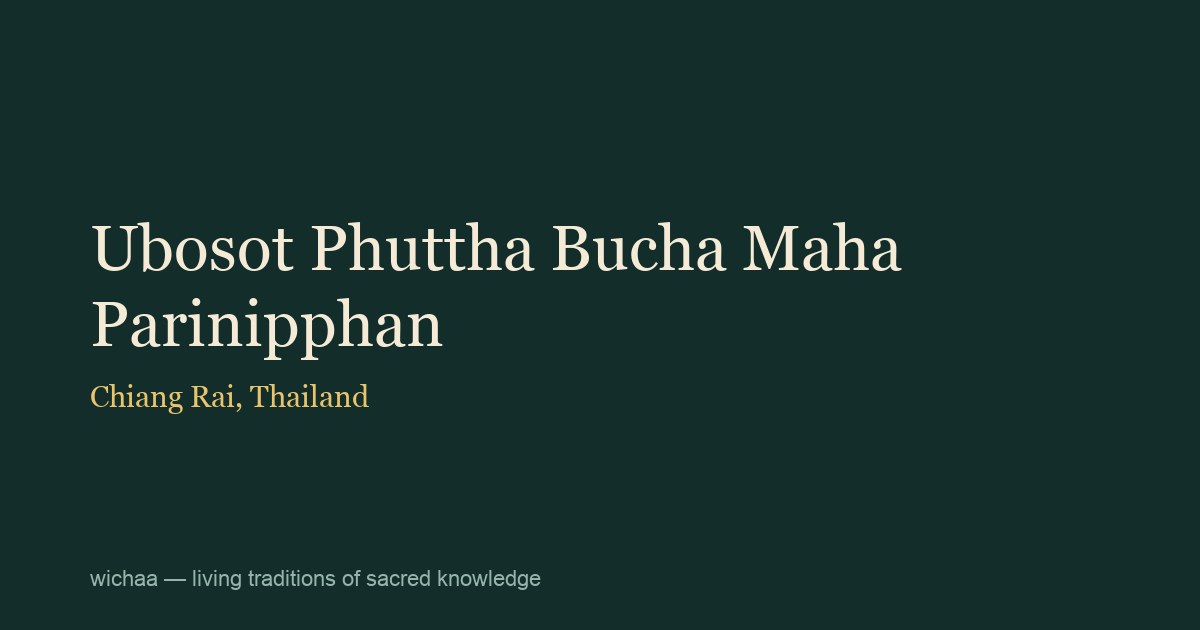 Ubosot Phuttha Bucha Maha Parinipphan