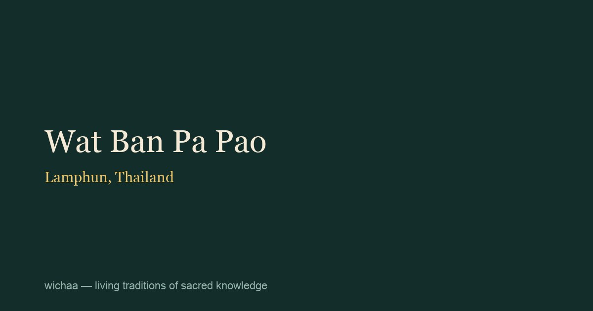 Wat Ban Pa Pao