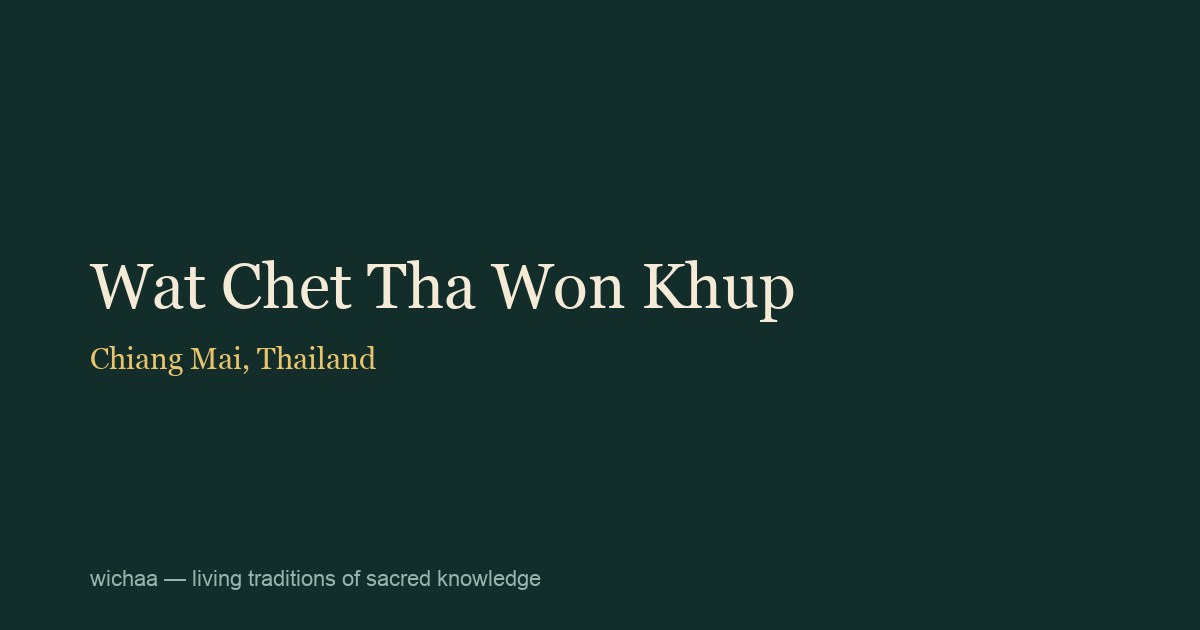 Wat Chet Tha Won Khup