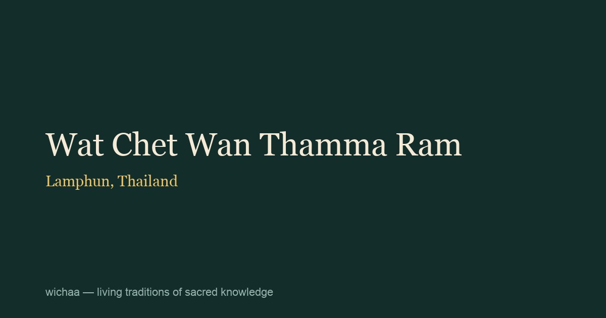 Wat Chet Wan Thamma Ram