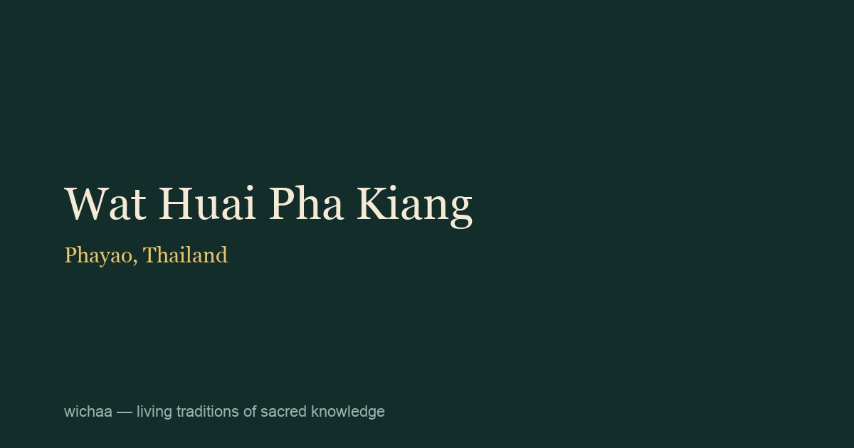 Wat Huai Pha Kiang