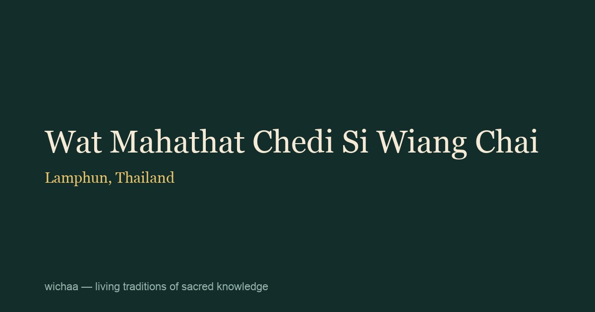 Wat Mahathat Chedi Si Wiang Chai