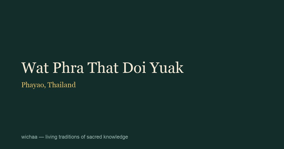 Wat Phra That Doi Yuak