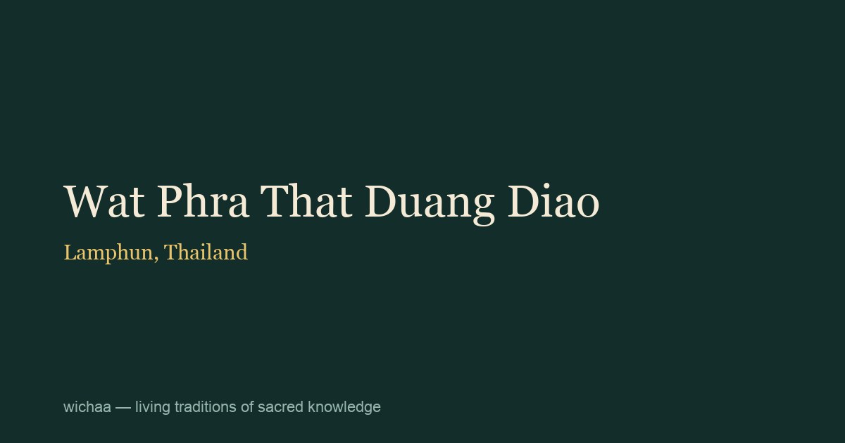 Wat Phra That Duang Diao