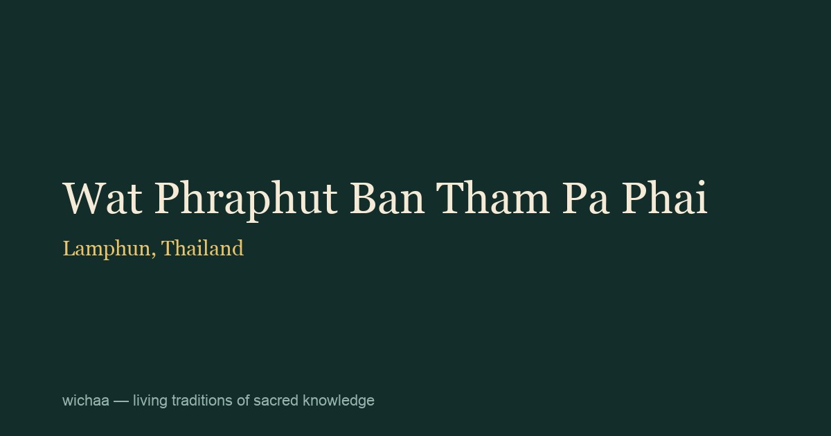 Wat Phraphut Ban Tham Pa Phai